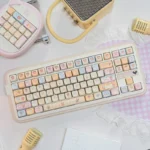 Adorable Bubble Capybara PBT MOA keycaps set, featuring whimsical Capybara designs on smooth, moa-profile keycaps, perfect for a playful keyboard.