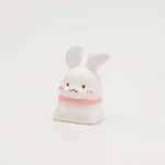 Adorable Pet Cafe ESC keycaps showcasing whimsical rabbit, cat, and Shiba Inu artisan designs from various playful angles, capturing their charming details.