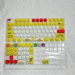 A playful gallery of vibrant yellow Pikachu MOA profile keycaps, showcasing the full set from various angles, bringing electric charm to any personalized keyboard.