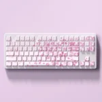Exclusive Miku Nakano PBT Side-Lit Keycaps set showcasing vibrant anime art and crisp legends on playful PBT, a must-have for fans.