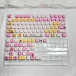 Pixel Zoo PBT Keycap Set, displayed from various angles, highlighting charming pixelated animal designs and vibrant, playful retro aesthetic.