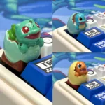 Artisan handcrafted Pokemon hatching resin ESC keycap, showcasing a vibrant Pokemon emerging from its egg with intricate detail.