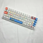 Vibrant 108-key Pokemon PBT MOA dye-sub keycap set, displaying nostalgic character designs and a smooth, uniform profile for mechanical keyboards.