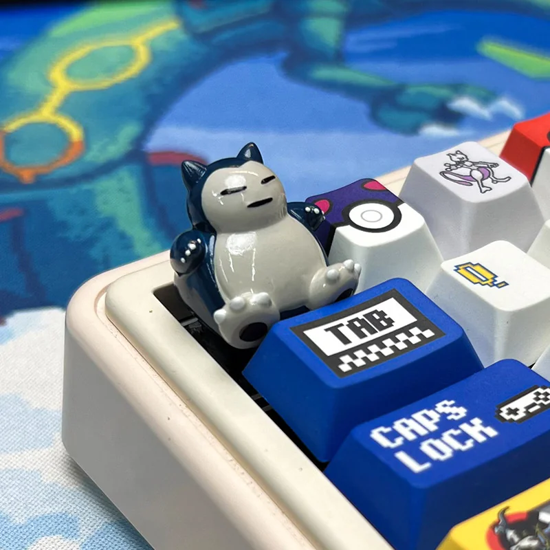 Vibrant handcrafted Pokemon Resin Keycap, exquisitely features a detailed 3D Pokemon sculpt encapsulated in clear artisan resin.