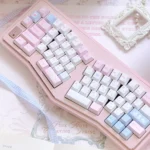 A collection of Puppy PBT keycaps from various angles, highlighting the whimsical puppy design and durable PBT material of this charming design.