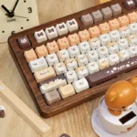 Puppy Squad MAO Keycap Set for mechanical keyboards, shown from multiple angles, featuring vibrant canidae as a fun accent.