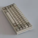 Detailed shot of the SAW Retro PBT Keycaps set, emphasizing the premium PBT material and perfectly sculpted vintage profile.