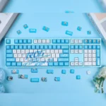Republic of Gamers: Se7en White Version Keycap Set: Exclusive PBT set. Anime warrior princess aesthetic with premium design for gaming.