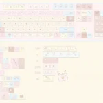 Romance Until Death PBT Dye-Sublimated 145-keycap set. Multiple angles reveal dreamy pink, blue, yellow hues and artistic dye-sub legends.