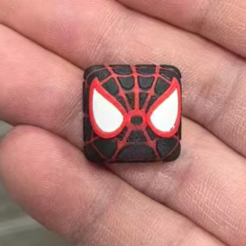 Vibrant handcrafted Spiderman resin artisan keycap, showcasing iconic characters details. A unique Marvel keycap perfect for customizing your keyboard.