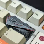 Close-up of Star Wars Spaceship Artisan Resin Keycaps from multiple angles, showcasing highly detailed miniature replicas of iconic Star Wars ships.