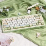 Main image of authentic Sumikko Gurashi keycaps PBT Dye-Sub set, featuring charming pastel characters bringing whimsy to your keyboard.