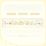 A charming Sumikko Gurashi wrist rest featuring cute characters in pastel colors, offering cozy kawaii comfort for your keyboard setup.