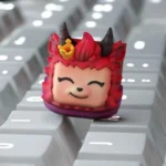 Vibrant, handcrafted Devil Teemo resin gaming keycap for ESC, showcasing the mischievous character with intricate sculpt. The perfect Teemo Keycap.