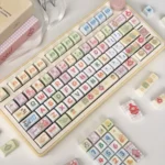 Relive joy with this vibrant 134-key Teletubbies Garden keycap set, showcasing playful characters in a colorful, nostalgic design.
