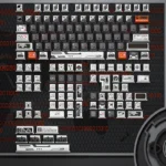 Observer RGB Translucent Keycap Set showcased from multiple angles, highlighting its captivating three-sided translucent design and enigmatic RGB design.