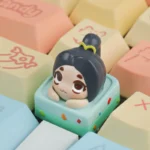 Gallery of handcrafted Valorant Agent ESC keycaps, showcasing vibrant, stylized designs and meticulous detail from various angles. Perfect gaming art.