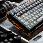 Observer PBT Dye-Sub Keycap Set. Sleek, futuristic 'Silent Vigilance' design. Premium dye-sublimated legends, visible clearly from all angles.