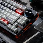 Observer PBT Dye-Sub Keycap Set, multiple views. Highlights sleek, futuristic design, crisp dye-sublimated legends, and clean 'Silent Vigilance' aesthetics.
