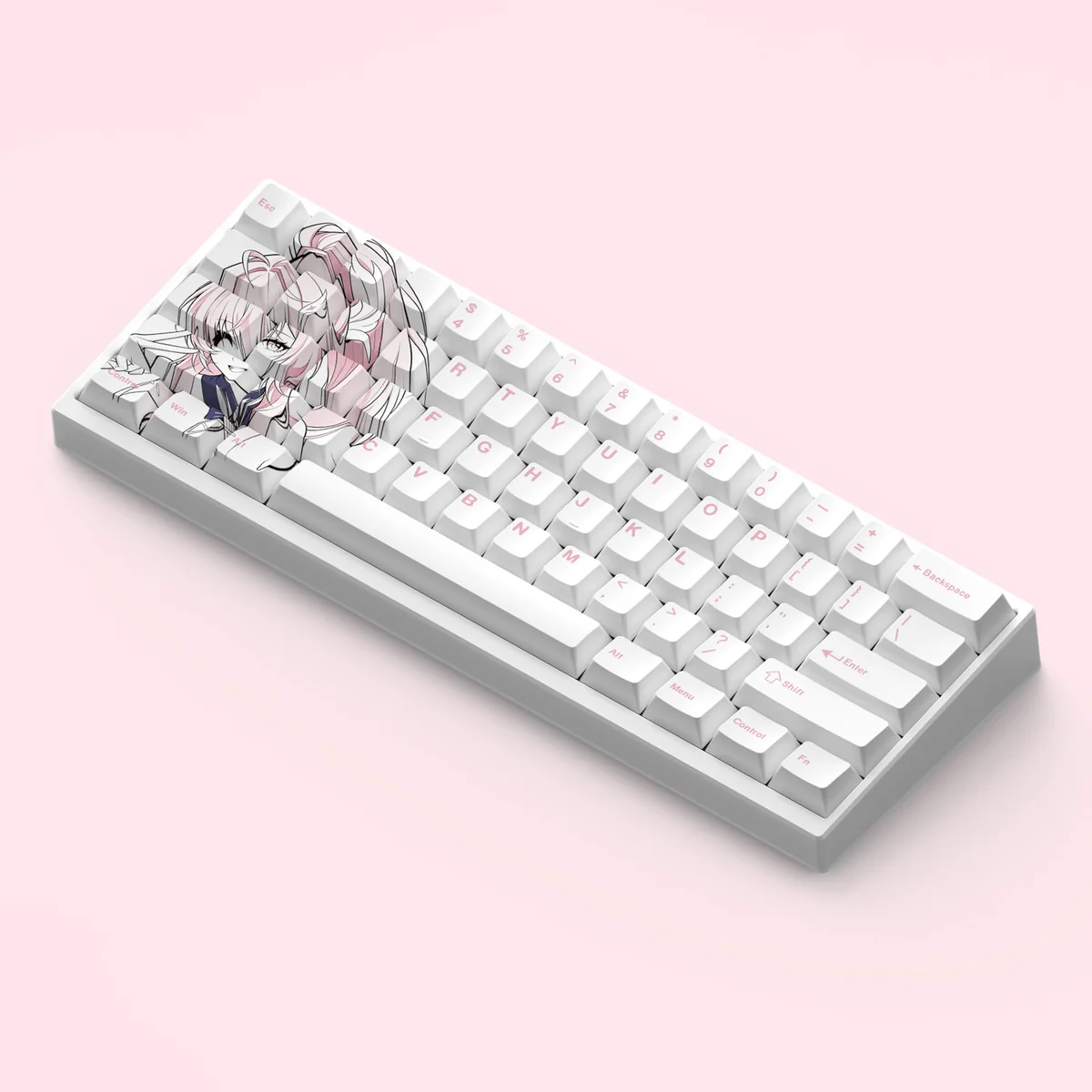 Aemeath Keycaps Set: Durable Dye-Sub PBT Cherry profile with crisp legends. Refined, clean aesthetic and subtle front-printed details on textured PBT.