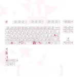 Oshi no Ko Ai Hoshino pearlescent PBT keycaps set, showcasing vibrant idol aesthetics and iconic charm. Explore the exclusive design from multiple angle.