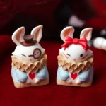 Fairy Tales: Alice in Wonderland Rabbit Keycaps, seen from a fresh angle, reveals the intricate Wonderland fantasy artisan design with enchanting fairytale characters and artistic design.