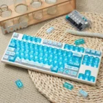 Vibrant blueberry jam PBT+PC keycap set, showcasing lush hues for a playful keyboard. This premium 172-key Cherry profile set.
