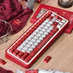 Burgundy PBT Keycap Set main image. Features elegant deep burgundy, premium PBT texture, and ergonomic comfort for a sophisticated desktop experience.