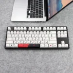Bushido PBT Keycaps Set: Warrior's Path Japanese keycap set. Gallery shows PBT keycaps, elegant Bushido motifs, and crisp dye-sub legends.