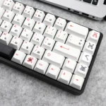 Bushido PBT keycaps set with elegant Japanese warrior motifs, and crisp dye-sub legends, highlighting the PBT dye-sublimated quality.
