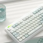 Exquisite Butterfly Hand-Tie artisan keycap set in rare MOA profile, showcasing intricate details and a delicate nature-inspired motif from multiple artistic angle.