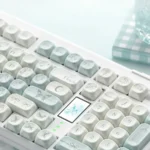 Exquisite Butterfly Hand-Tie Artisan Keycap Set in rare MOA profile, showcasing its delicate, nature-inspired design and intricate details from various artistic angle.