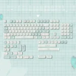 Exquisite Butterfly Hand-Tie Artisan Keycap Set, MOA profile. Close-up views reveal its delicate, nature-inspired butterfly design and intricate artisanal details.