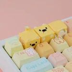 Main display of a unique whimsical candy puppy keycap, meticulously handcrafted from resin with playful, vibrant details for your ESC key.