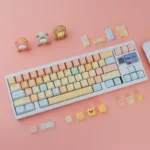 Adorable Candy Puppy PBT Dye-sub Keycap Set, showcasing sweet pastel puppies and whimsical candy themes for a charming keyboard.