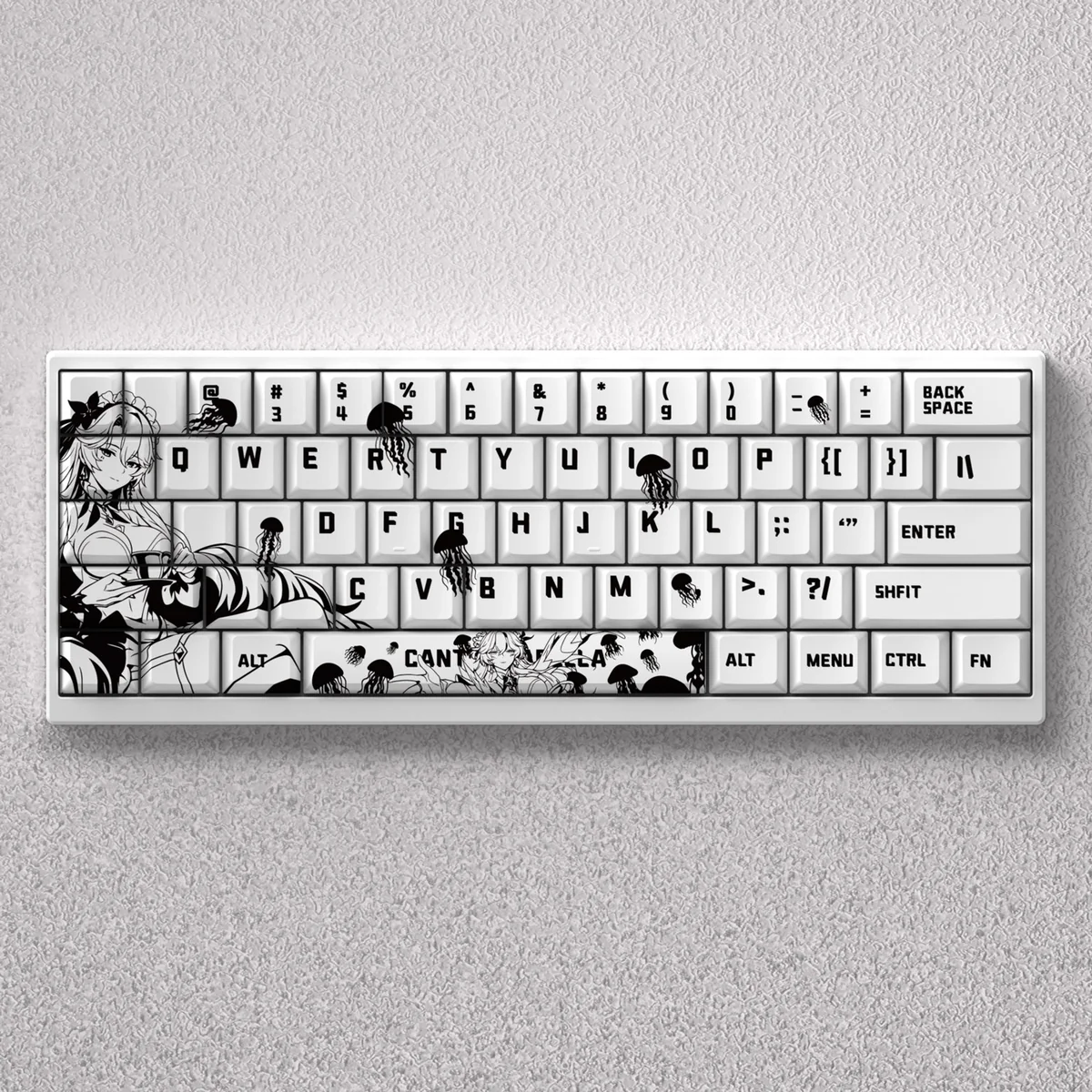 Cantarella PBT Keycap Set: dye-sublimated Cherry profile. Durable legends and subtle sophistication, viewed from multiple angles for a refined keyboard.