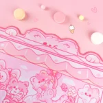 Whimsical Cat Claw Machine Desk Mat close-up, showcasing charming cat and arcade designs in vibrant, playful colors. View of various unique setup.