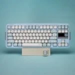 Playful Cat Paradise MAO PBT Translucent Cat Keycap Set showcasing charming cat-themed designs, unique translucent cat ears, and vibrant colors.