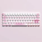 Whimsical cat theme PBT keycaps set from multiple angles, showcasing durable construction, side-translucent legends, and playful feline artwork.