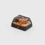 Detailed view of the Fiery Charizard keycap, showcasing its vibrant colors and intricate design for ultimate keyboard customization and gaming nostalgic design.