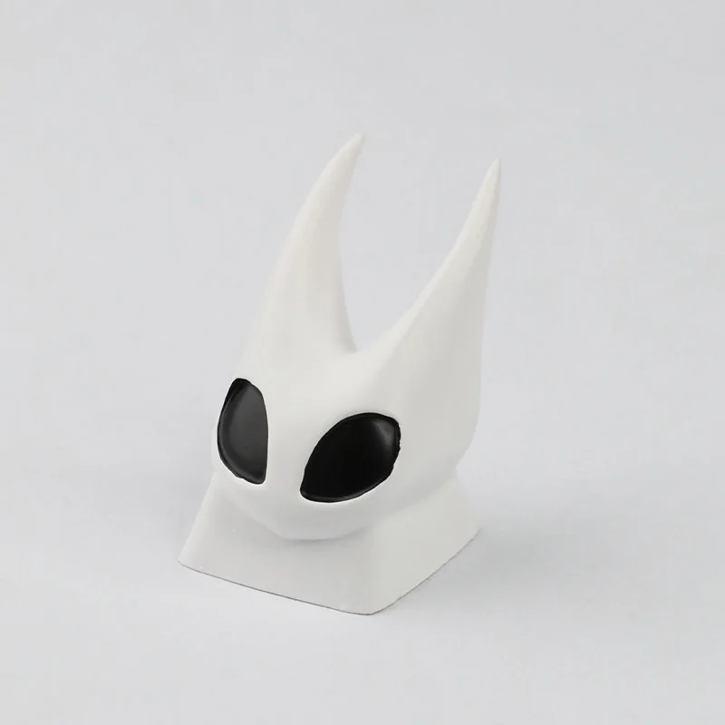 This artisan Hollow Knight Hornet resin keycap, meticulously handcrafted, is shown from different angles, highlighting its intricate dark fantasy.
