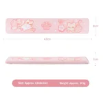 A playful cherry blossom cat ergonomic wrist rest featuring pink blossoms and a cute kitten, offering comfortable desk support.