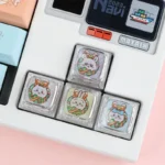 A whimsical Chiikawa Christmas artisan keycap with festive holiday designs, shown from a unique angle, ready to add joyful charm to your keyboard.