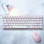 A close-up view of the playful Chiikawa Joke Bear PBT keycap set, showcasing the crisp, side-printed translucent legends ready for vibrant backlighting design.