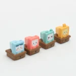 Adorable, vibrant handcrafted 3D resin Chiikawa keycaps, showcasing whimsical details from various angles.