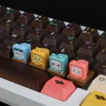 Delightful Chiikawa keycap gallery featuring various handcrafted 3D resin characters, captured from different angles to reveal their vibrant, playful design.