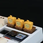 Adorable handcrafted 3D resin Chiikawa keycaps in a vibrant product gallery, showcasing various playful character designs from multiple angles.