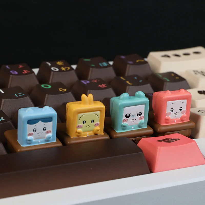 Experience the charm of a handcrafted 3D resin Chiikawa keycap, showcasing an adorable character with vibrant, playful details.
