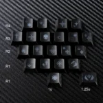 Iconic black blank Chrome Hearts Supplement Keycap Set, 21-piece set, featuring a sleek gothic heart motif for a premium, edgy PC build.