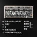 Tactile Cthulhu PBT keycaps set with metallic silver finish, shown from multiple angles. Reveals intricate cosmic horror and ancient mythical designs.